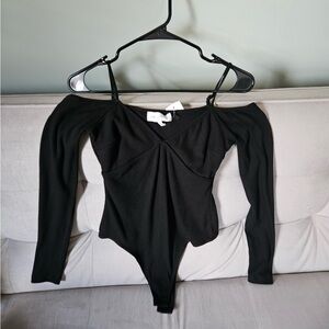 Lost + Wander Black Knit Bodysuit